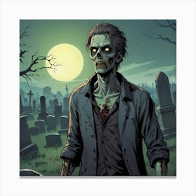 Lurking Zombie Canvas Print