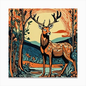 Deer In The Woods 20 Canvas Print