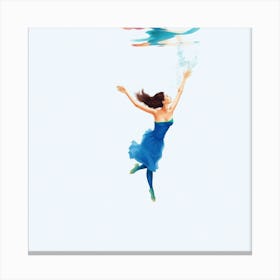 Underwater Woman Canvas Print