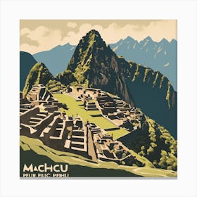  Machu Picchu Peru Travel Poster Peru Wall Art  Canvas Print