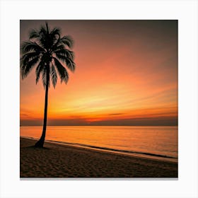 Sunset On The Beach 4 Canvas Print