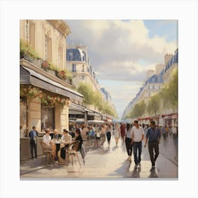 Paris Street Scene.1 Canvas Print