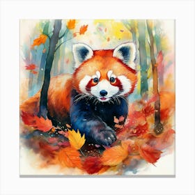 Red Panda In The Forest Canvas Print