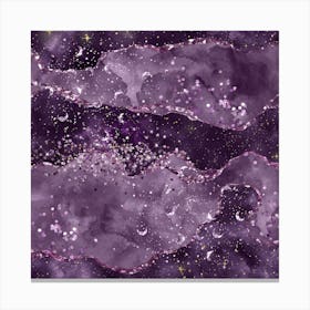 Purple Starry Agate Texture 05 1 Canvas Print