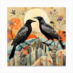 Bird In Nature Crow 2 Canvas Print