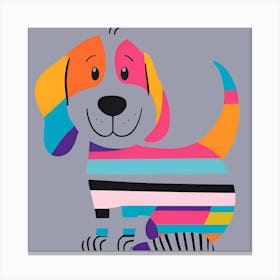 Striped Dog Canvas Print