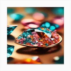 Colorful Gems Canvas Print