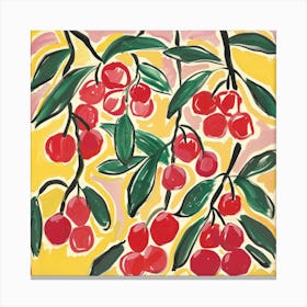 Cherry Painting Matisse Style 12 Canvas Print