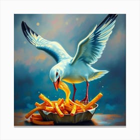 Seagull French Fries Canvas Print