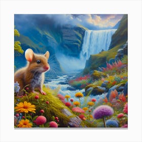 Mouse In The Forest 4 Canvas Print