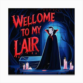 Happy halloween Illustration Spooky Horror devi background7 (3) Canvas Print