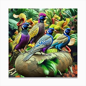 Birds Of Paradise Canvas Print