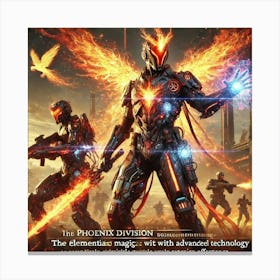 A Depiction Of The Phoenix Division Combining Elem Canvas Print