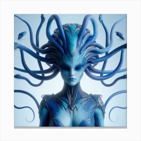 Alien Woman With Tentacles Canvas Print