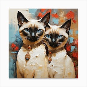 Siamese cats Canvas Print