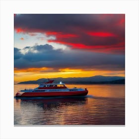 Sunset On The Water 14 Canvas Print