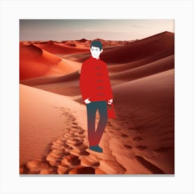 Man In The Desert Canvas Print