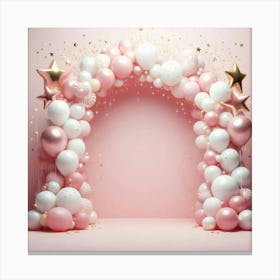 Pink Balloon Arch Canvas Print