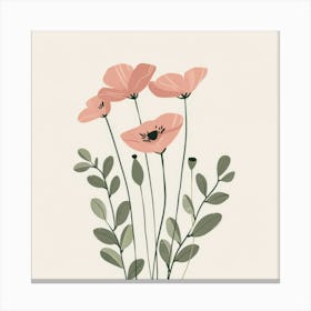 Pink Poppies 1 Canvas Print