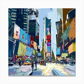 Times Square Oil Painting 2 Canvas Print