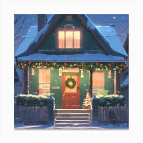 Christmas House 70 Canvas Print