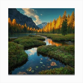 Sunrise In The Dolomites Canvas Print