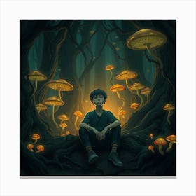 Boy In The Forest 1 Canvas Print