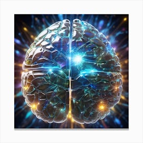 3d Rendering Of A Brain 5 Canvas Print