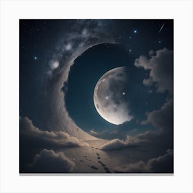 Moon In The Sky Canvas Print