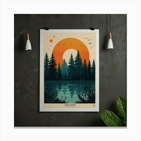 Sunset In The Forest 1 Canvas Print