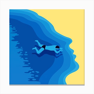 A Love Story Square Canvas Print