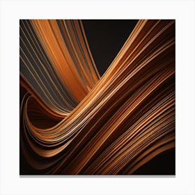 Abstract Wavy Lines in X Canvas Print