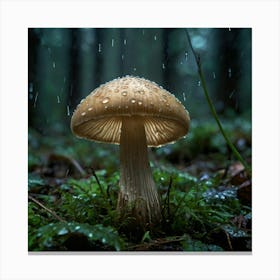 Mushroom In The Rain Canvas Print