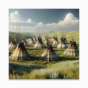 Native American Teepees Canvas Print