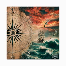 Charting the waves Canvas Print