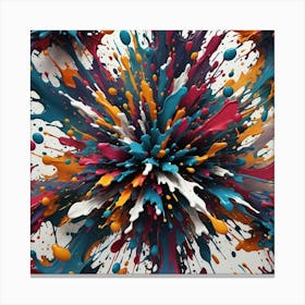 Abstract Paint Splashes 2 Canvas Print