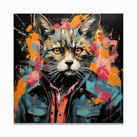 Fox in suit 1 Canvas Print