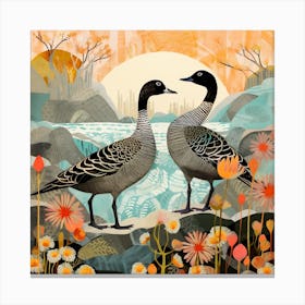 Bird In Nature Duck 1 Canvas Print