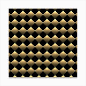 Golden Chess Board Background Canvas Print