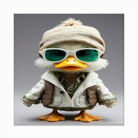 Duck In Sunglasses Canvas Print