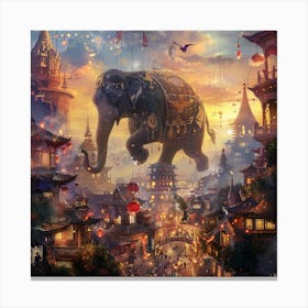 Chinese Elephant Canvas Print