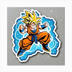 Dragon Ball Z Sticker Canvas Print