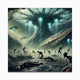 Dark Matter Cascade Biological Decay Canvas Print