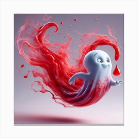 Ghost In Blood 4 Canvas Print