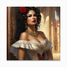 Mexican Beauty Portrait 10 Canvas Print