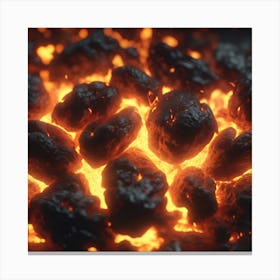 Close-Up Of Coal Canvas Print