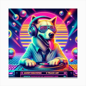 Dj Dog Canvas Print