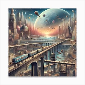 Futuristic City 1 Canvas Print