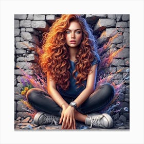 Girl With Red Hair Canvas Print