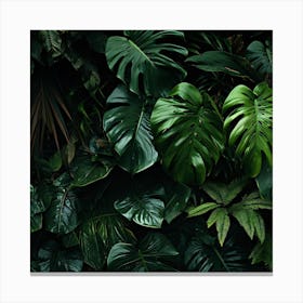 Tropical Leaves Wall Canvas Print